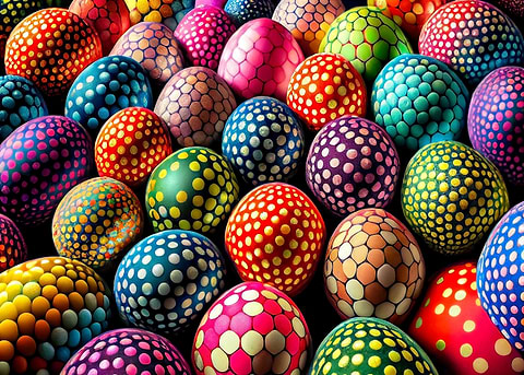 Easter Eggs — metal poster wall art