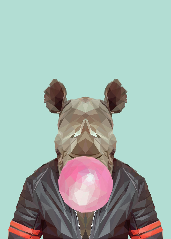 bubblegum animal rhino