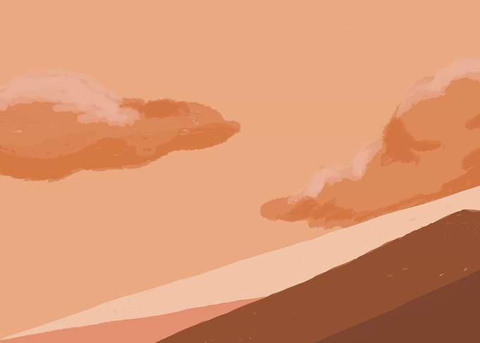 Clouds and mountains
