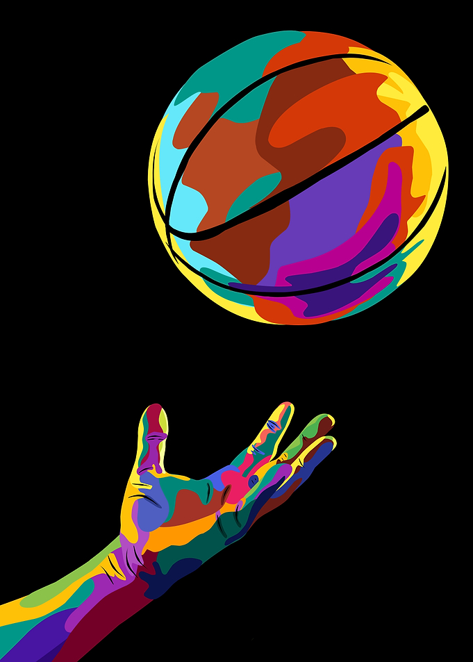 Basketball in pop art