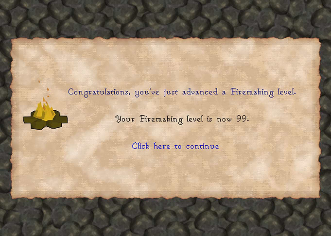 Runescape LVL 99 Firemakin