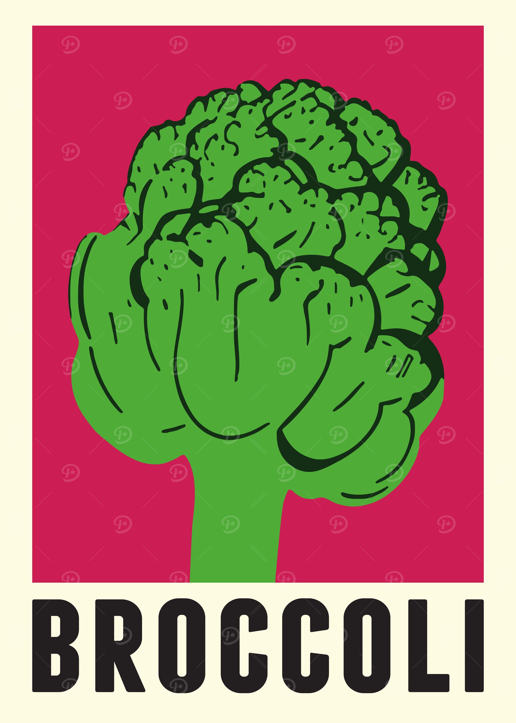 Minimal Broccoli Poster