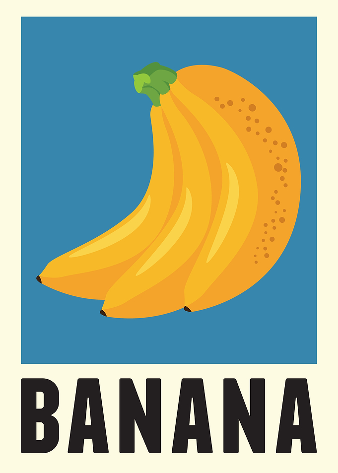 Minimal Banana Poster