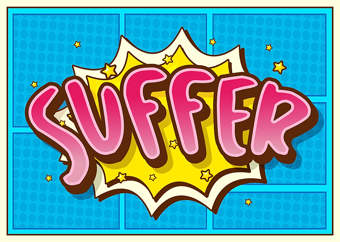 Suffer Cartoon Text Art