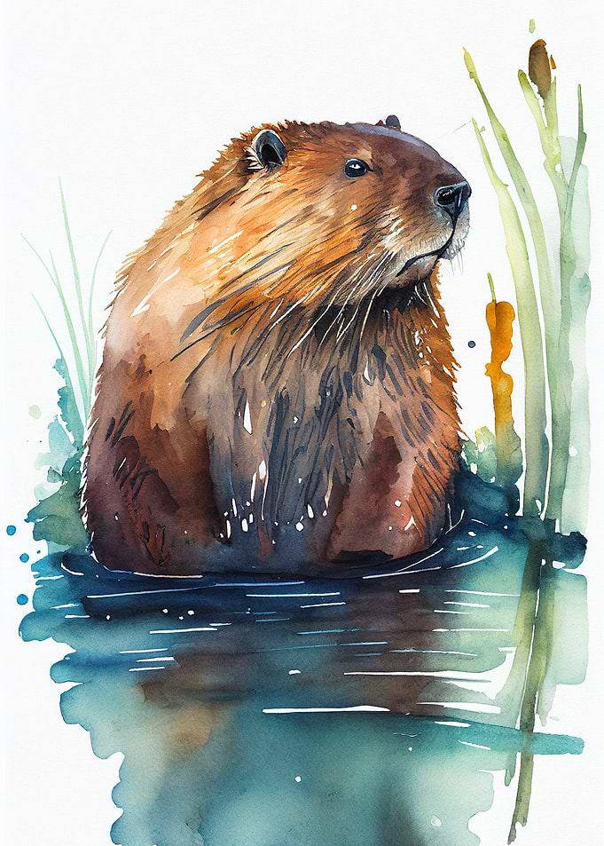 Beaver Watercolor