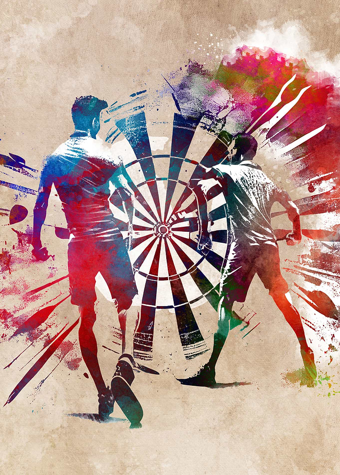 Darts sport art