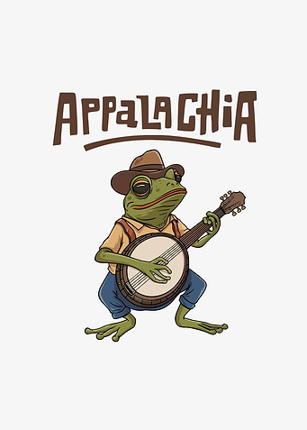 Frog with Banjo Appalachia