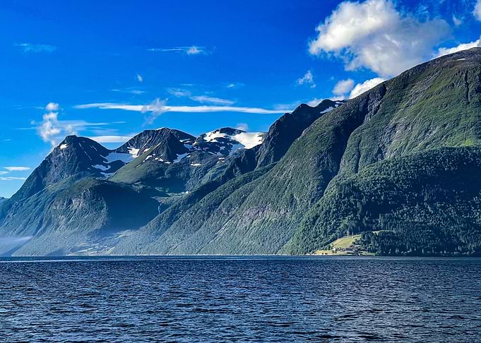 Norway Fjord Mountain Sky