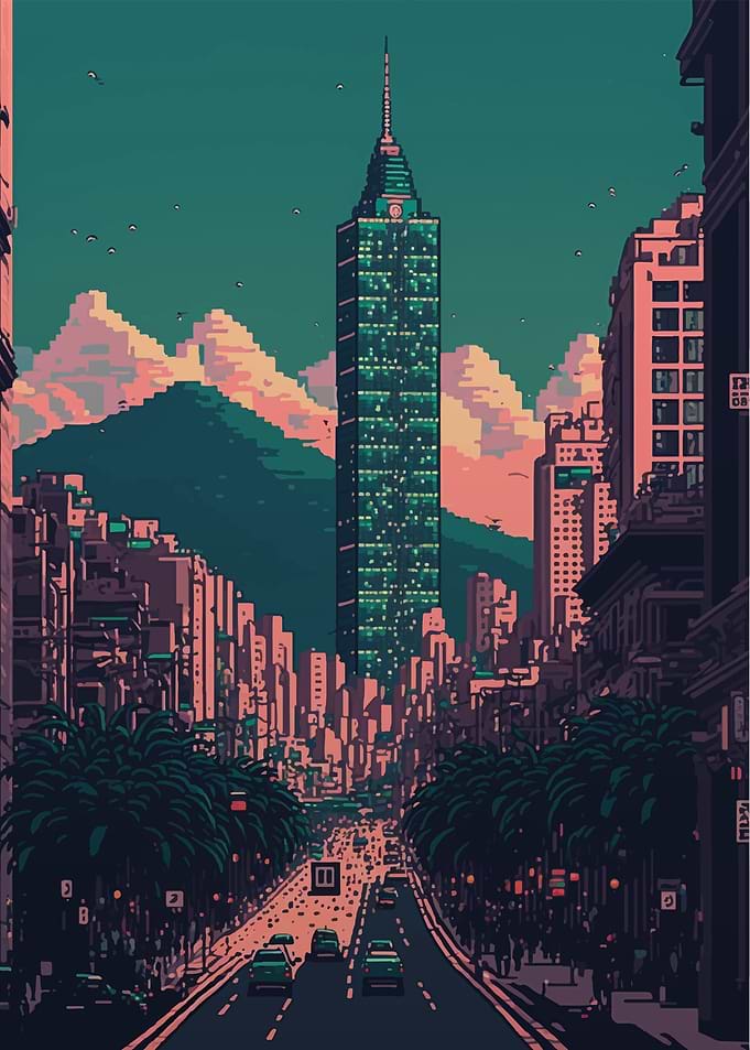 Taipei Pixel art
