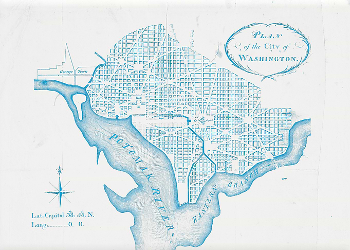 Washington DC vintage map