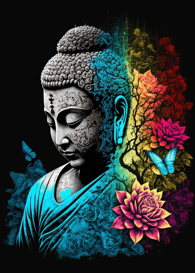 Buddha in tune with nature