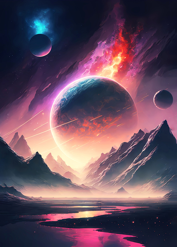 Mountain Lake Cosmos
