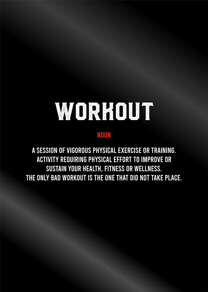 workout definition poster