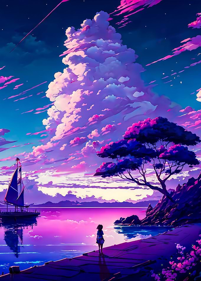 Girl at the bay