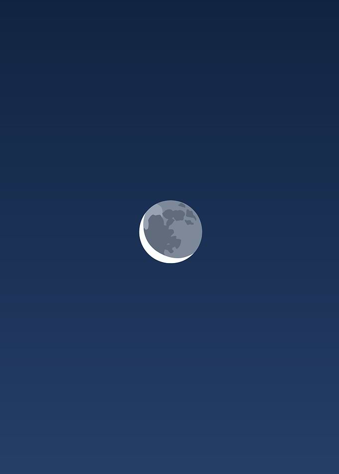 Beautiful moon in night