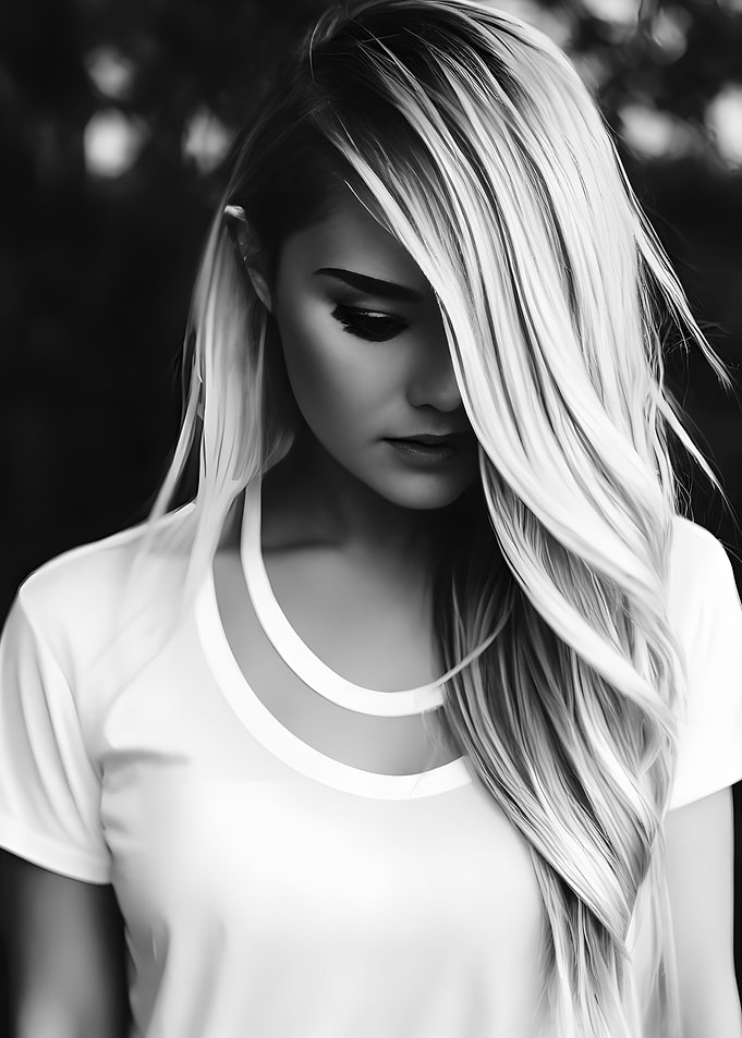 Girl in a white Tshirt