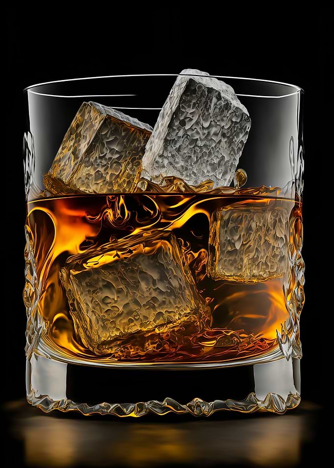 Glass Whiskey with ice