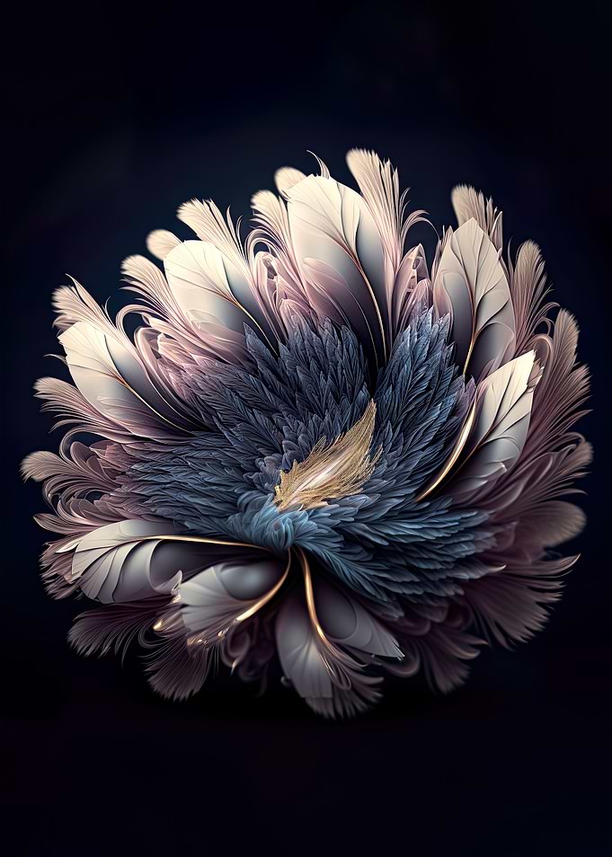 Flower made out of feather