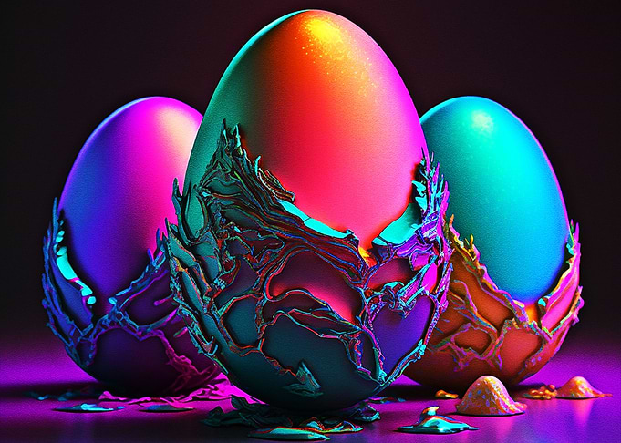 Colorful the egg