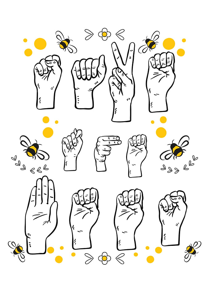 Save Bees Sign Language