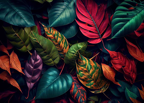 Rainforest Leaves — metal poster wall art