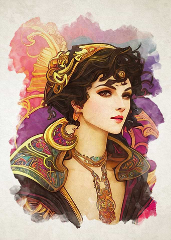 Nouveau Queen Watercolor