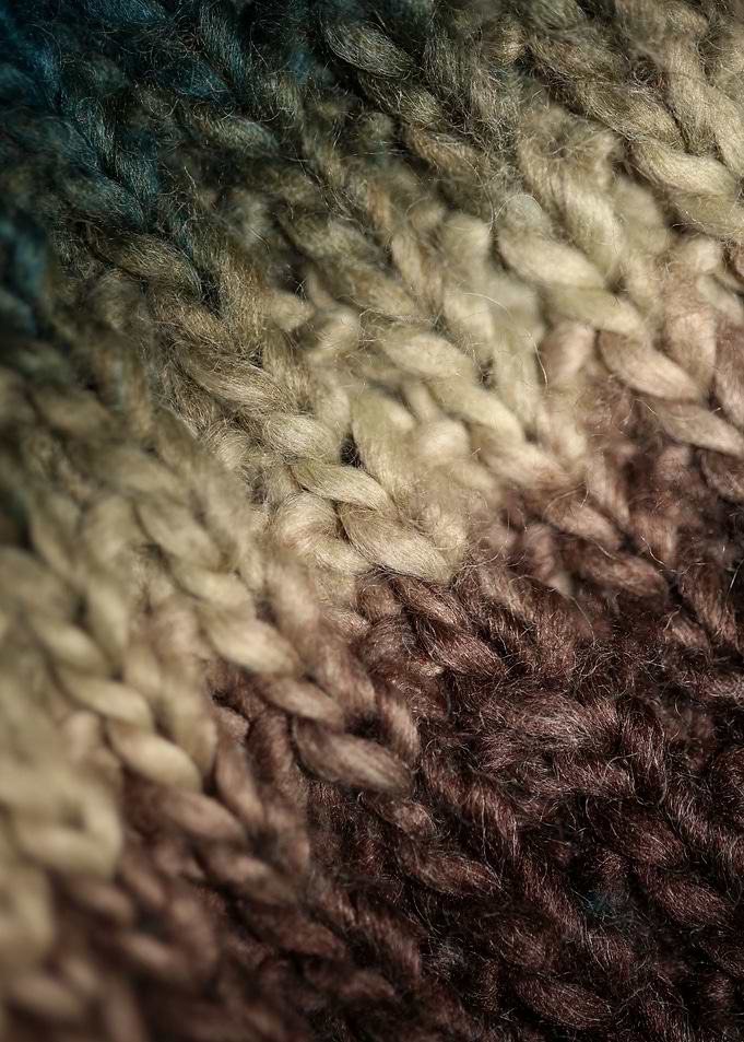 Hand made old scarf macro