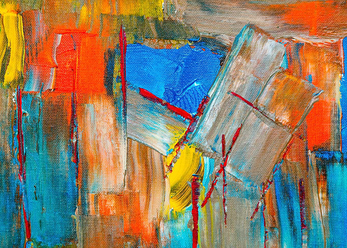 Abstract blue orange gray