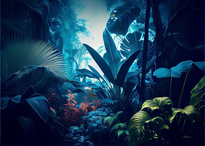 Tropical Fern Bushes