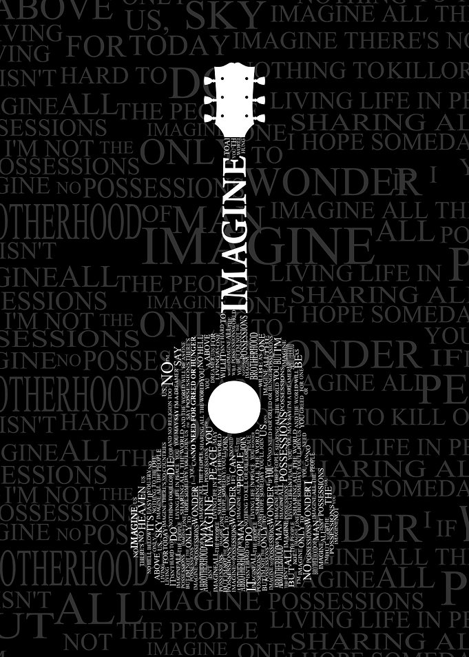 guitar text on imagine
