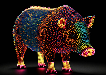 Point Art Pig