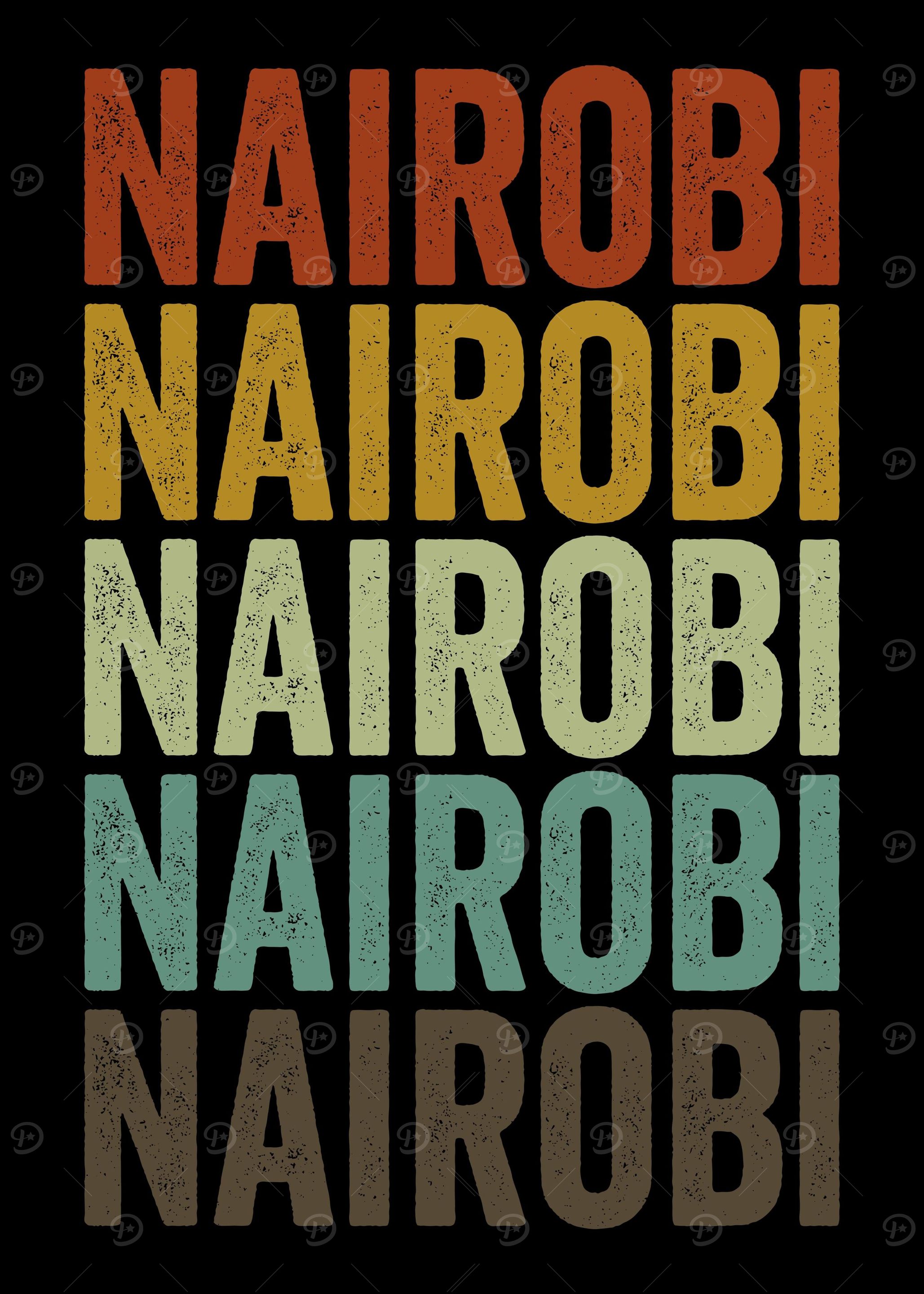 Nairobi Kenya Retro