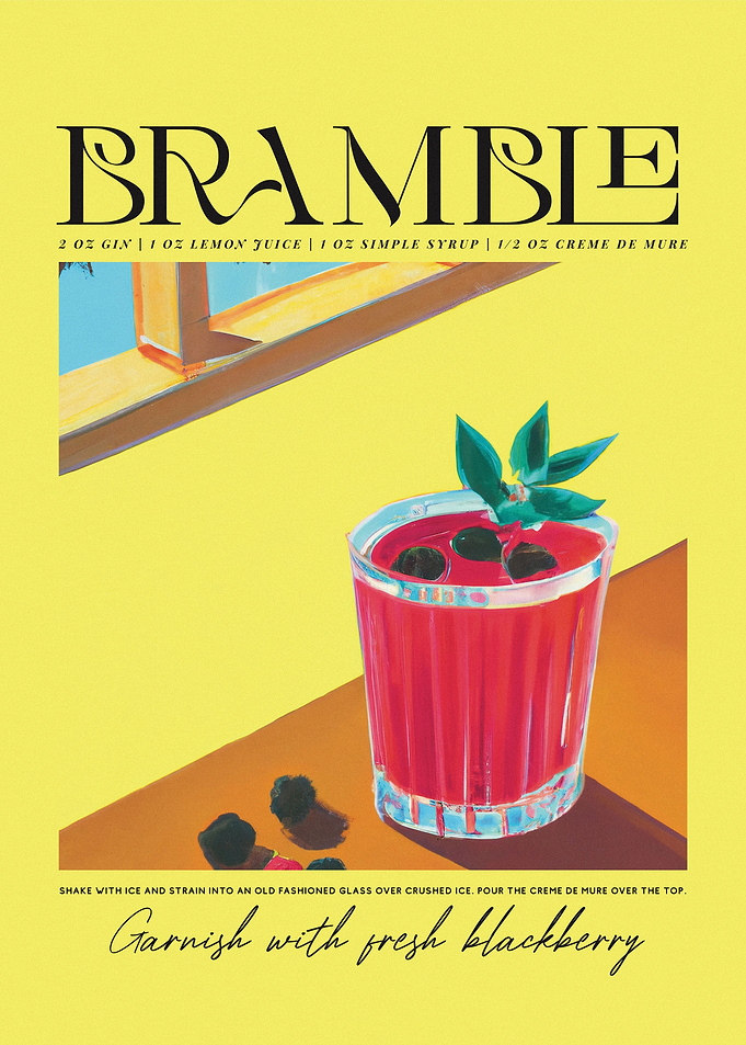 Bramble Cocktail Yellow