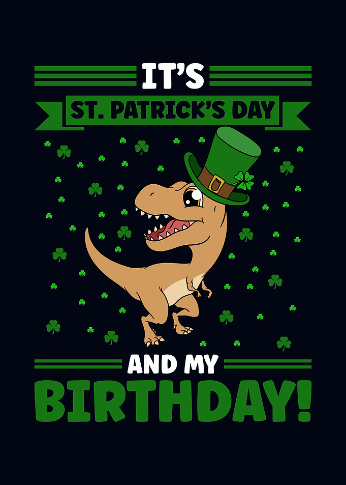 Dinosaur St Patricks Day