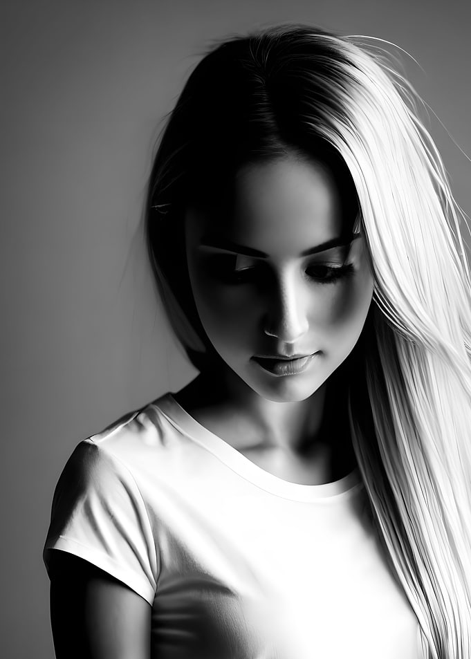 Girl in a white Tshirt