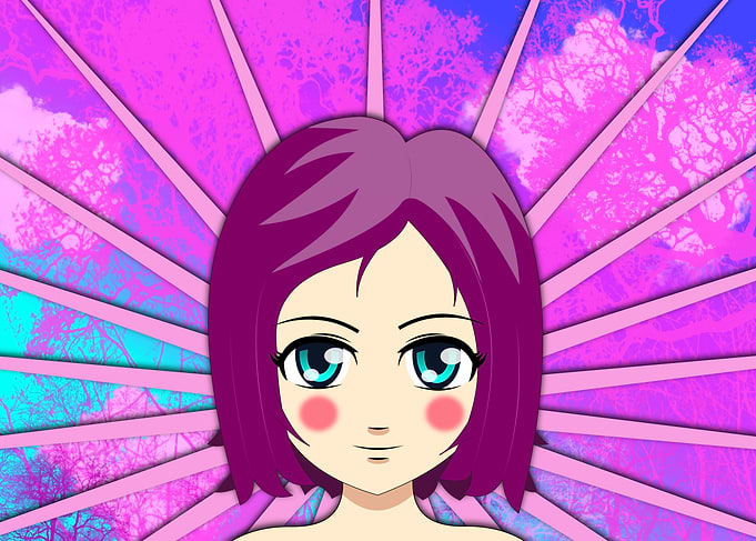 Anime Purple Hair