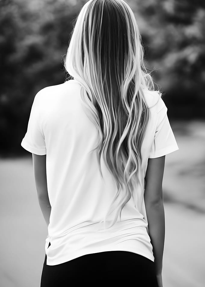 Girl in a white Tshirt