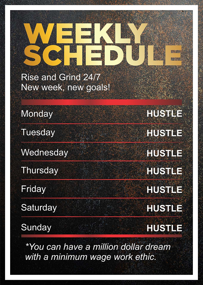 weekly schedule to success