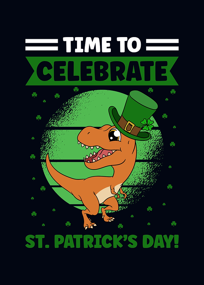 Dinosaur St Patricks Day