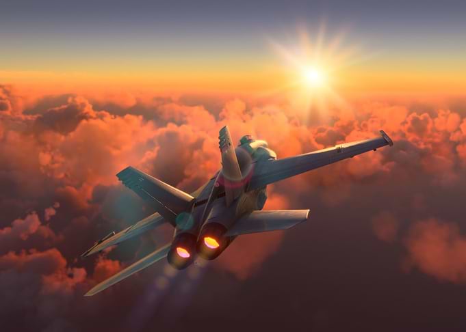 Aircraft Sunset