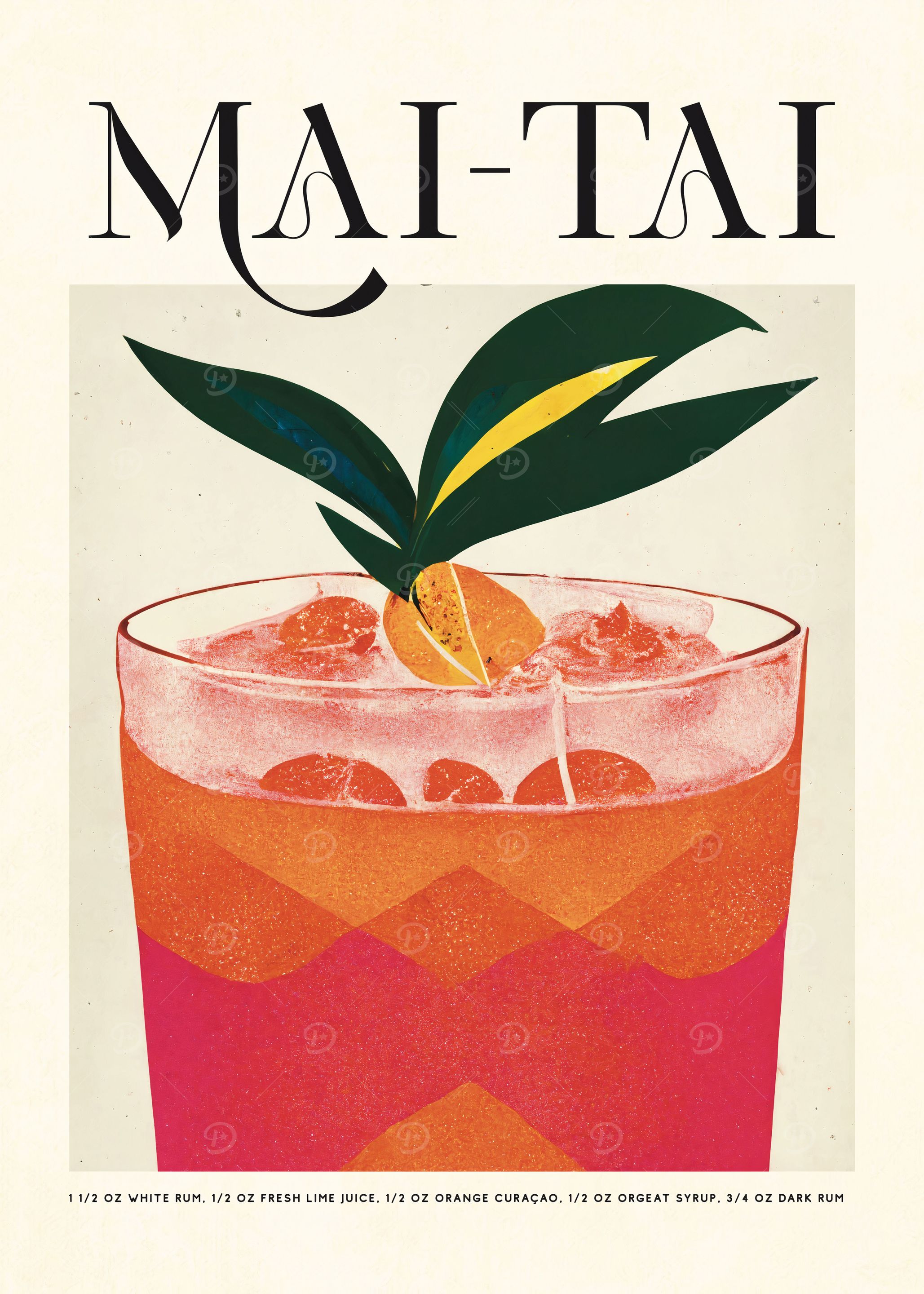 Big Mai Tai Tiki Cocktail