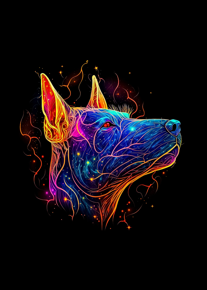 Fire Elemental Bull Terrie