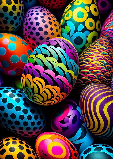 Easter Egg — metal poster wall art
