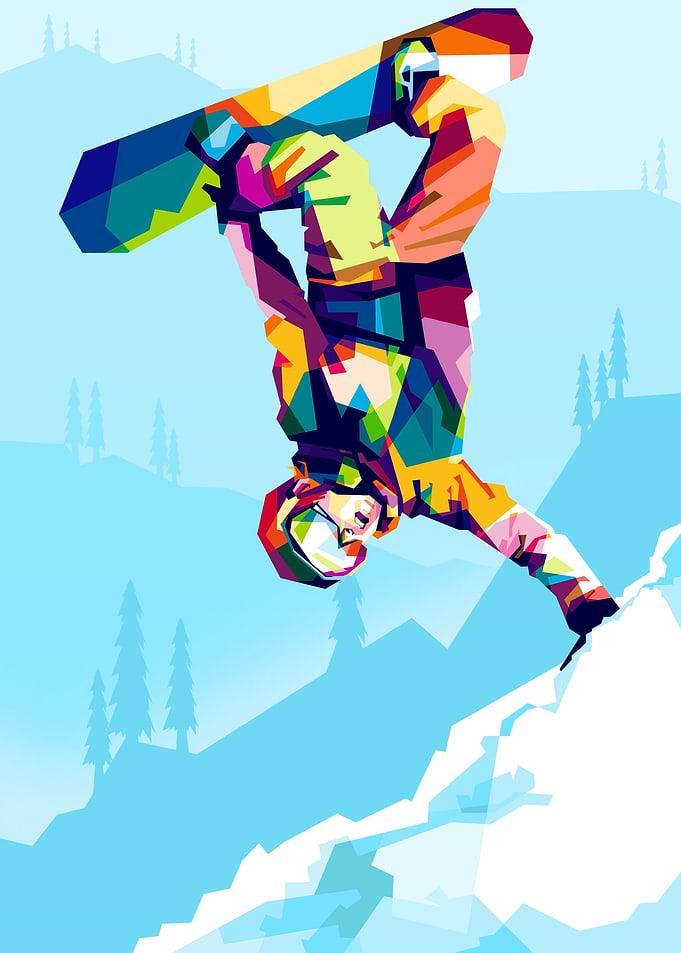 Ski Boarding Action