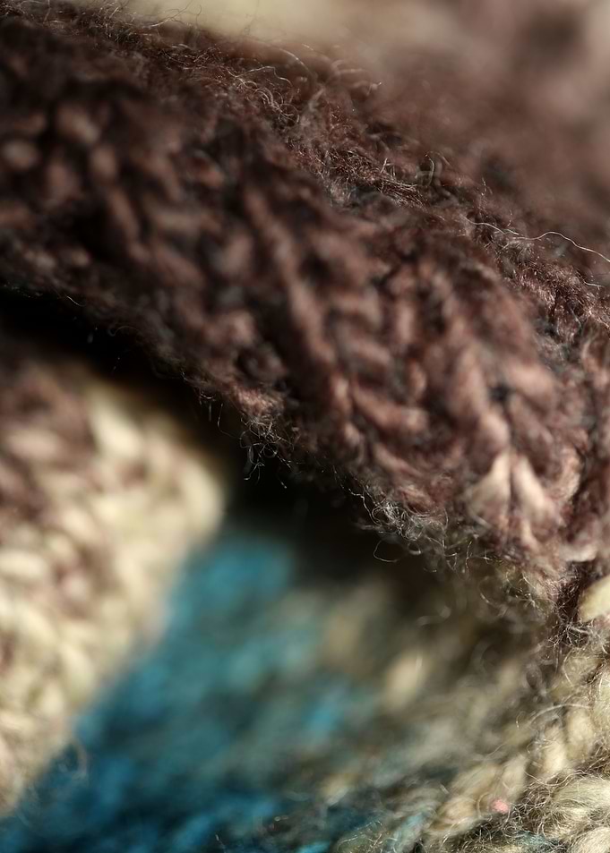 Hand made old scarf macro