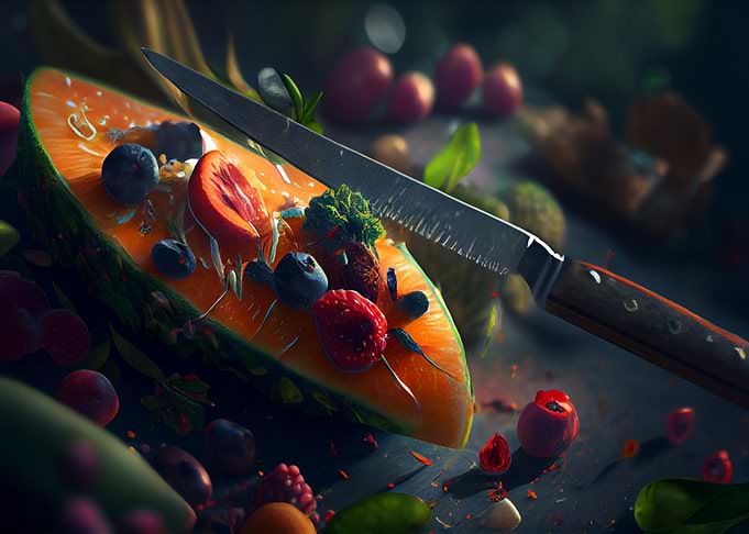 Fruit plate with berries