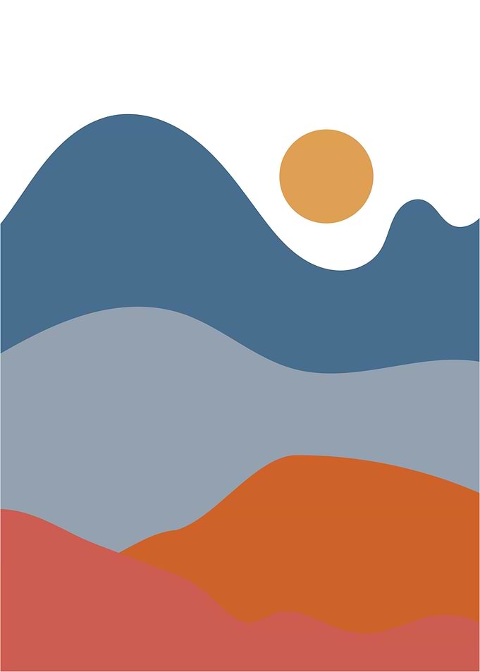 Modern abstract landscape