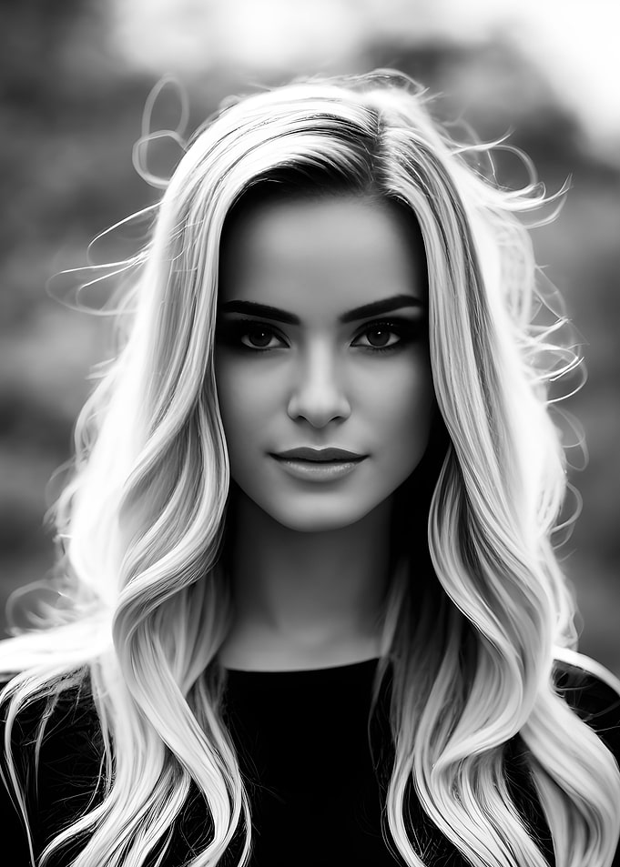 Girl in a black Tshirt