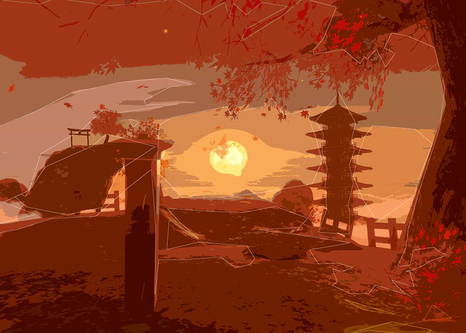 Japanese Hill Sunset