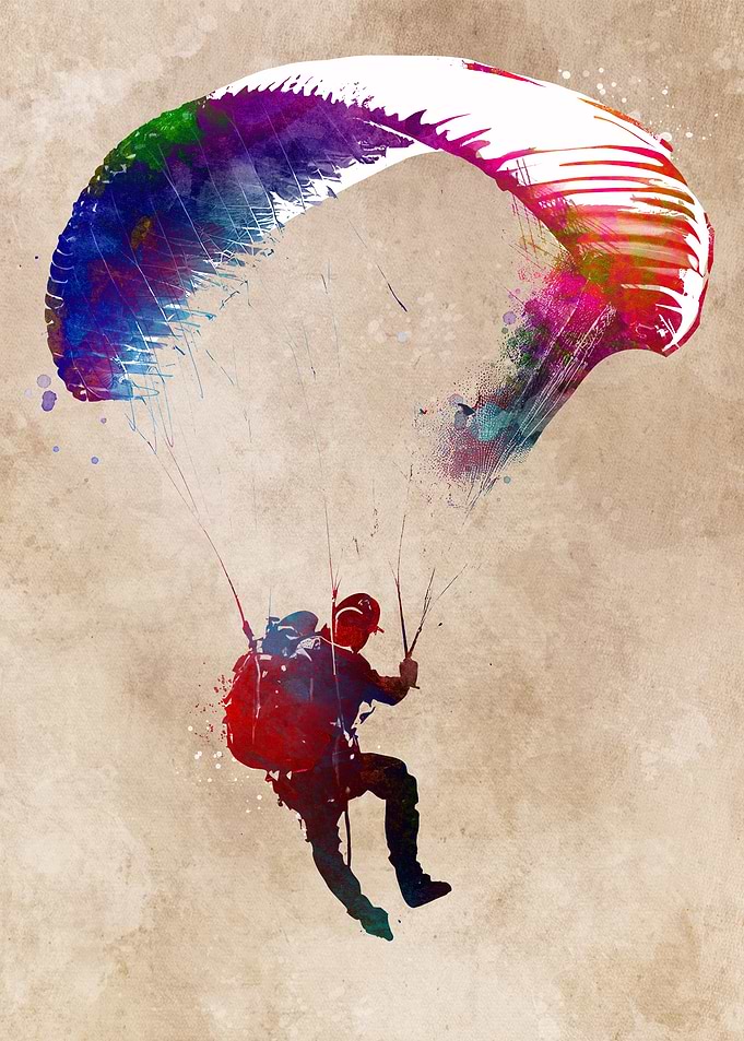 Paratrooper sport art